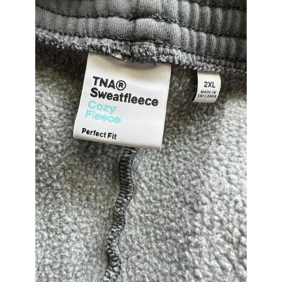 TNA Sweatfleece Pants Mens 2XL Gray Cozy Fleece Perfect Fit Joggers Lounge - Picture 10 of 11